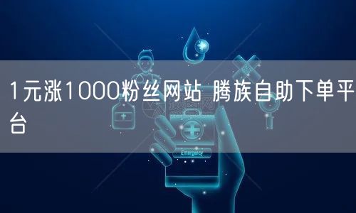 1元涨1000粉丝网站 腾族自助下单平台