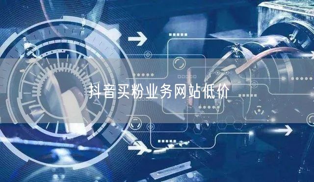 抖音买粉业务网站低价