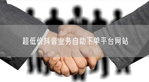 超低价抖音业务自助下单平台网站