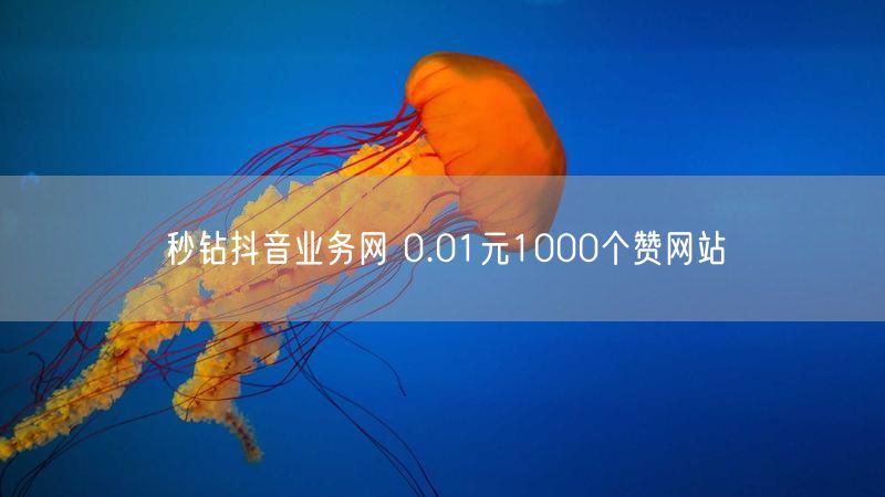 秒钻抖音业务网 0.01元1000个赞网站
