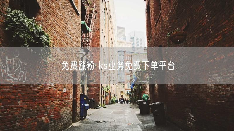 免费涨粉 ks业务免费下单平台