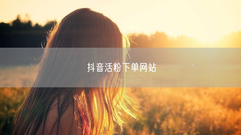 抖音活粉下单网站