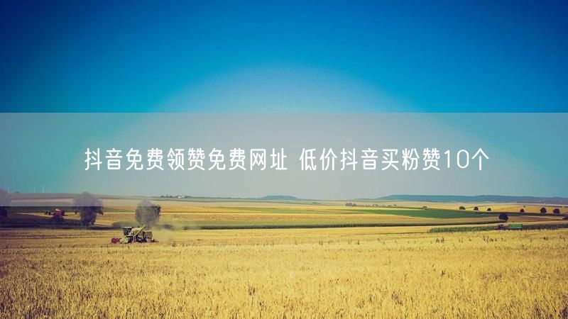 抖音免费领赞免费网址 低价抖音买粉赞10个