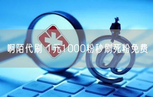 啊陌代刷 1元1000粉秒刷死粉免费