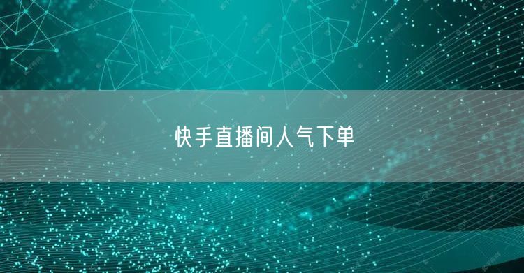 快手直播间人气下单