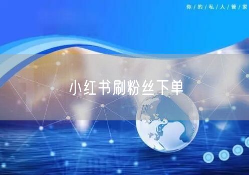 小红书刷粉丝下单