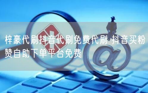 梓豪代刷抖音代刷免费代刷 抖音买粉赞自助下单平台免费