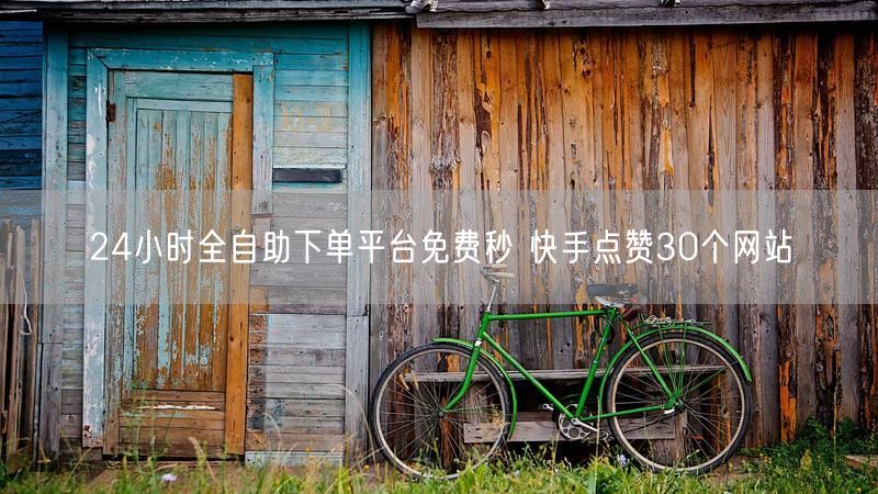 24小时全自助下单平台免费秒 快手点赞30个网站